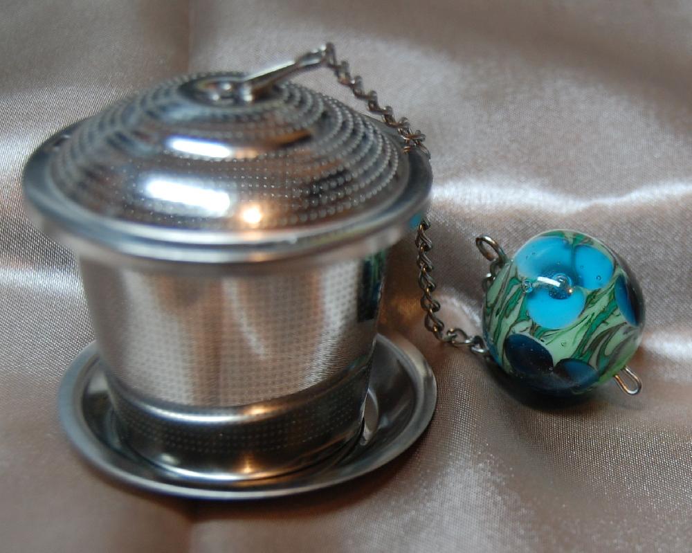Boule à thé, ton turquoise
